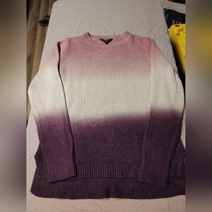 Simply Vera Vera Wang Lavender Ombre Crew Neck Sweater